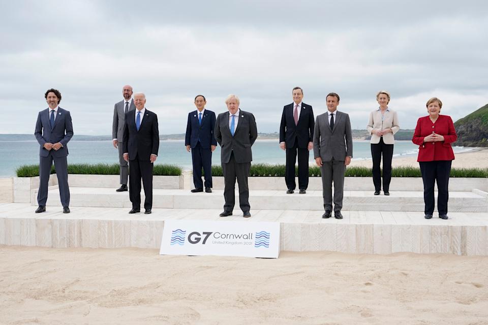 'Action figures' photo of joe biden with g7 leaders becomes a meme