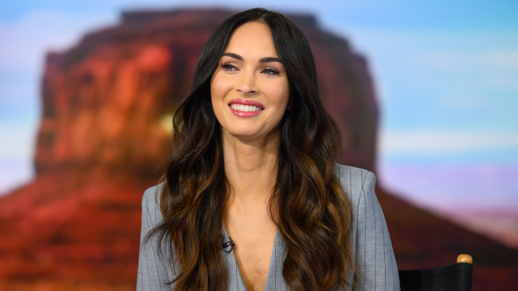 Megan Fox Wore a Sparkly Fishnet Top with No Bra Underneath Her Blazer ...