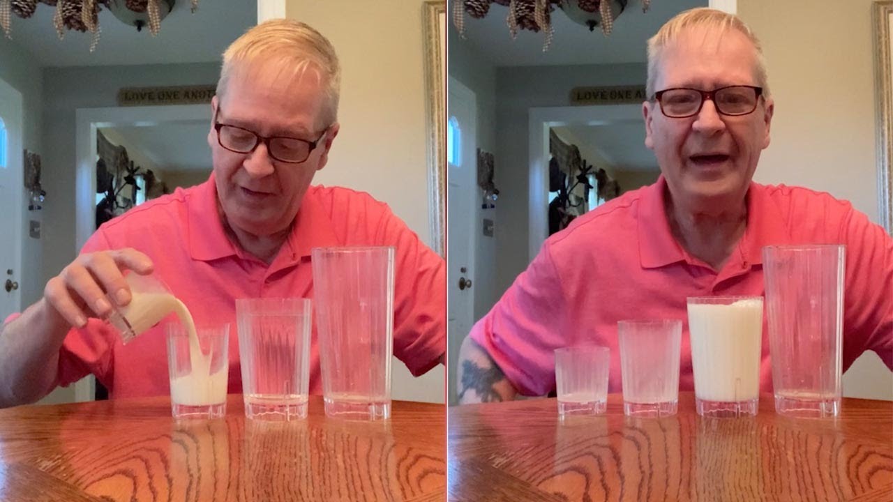 Man Performs Baffling Milk Pouring Magic Trick