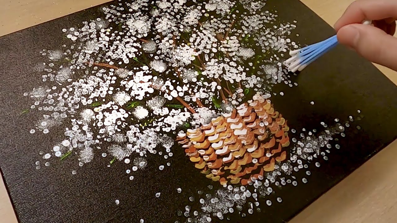How to draw baby's breath / Acrylic / Painting technique