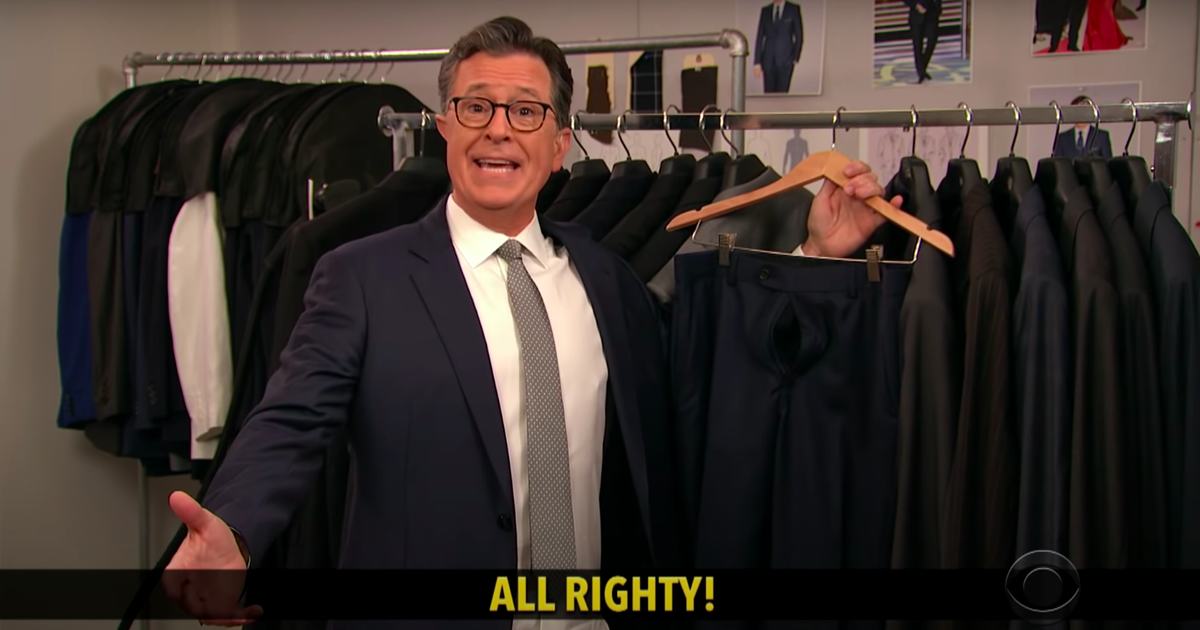 Stephen Colbert sings a duet with his pants to celebrate returning to the studio