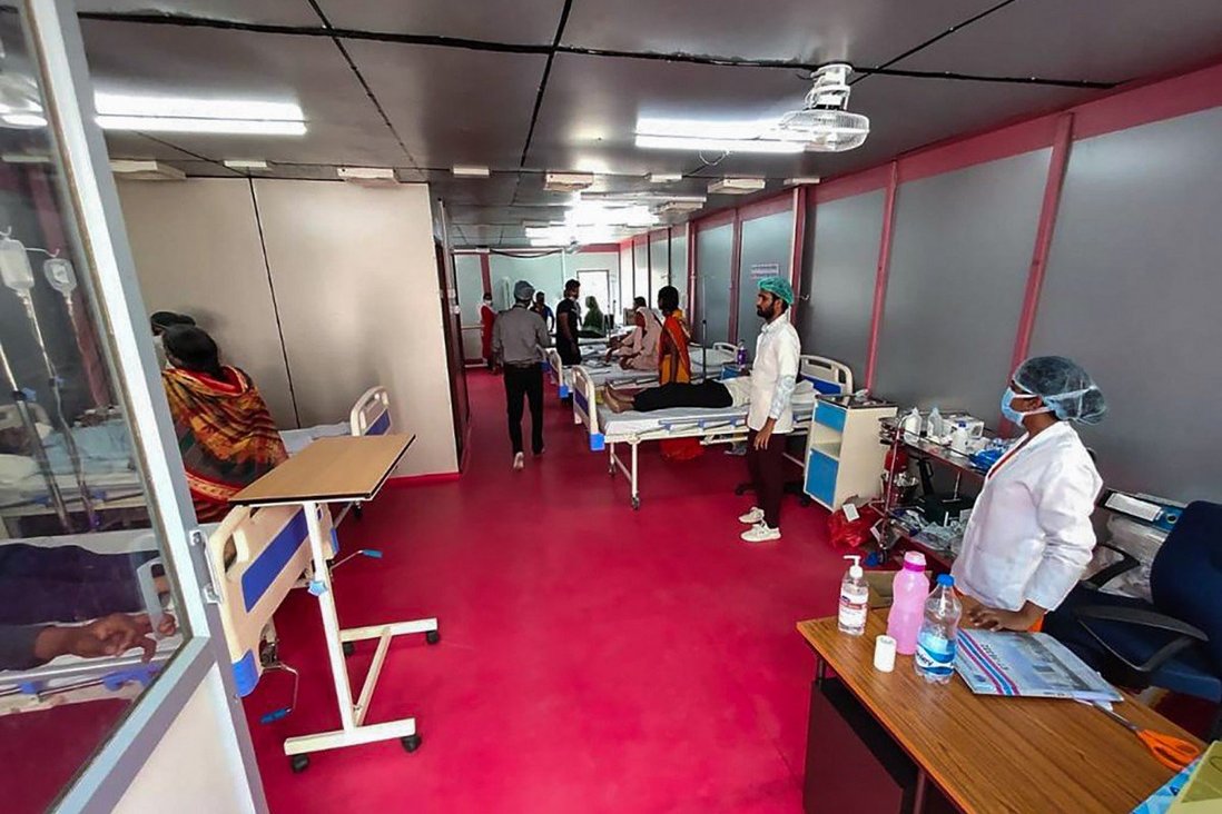 Portable hospitals provide relief for India’s health care system, which has been overwhelmed by Covid-19