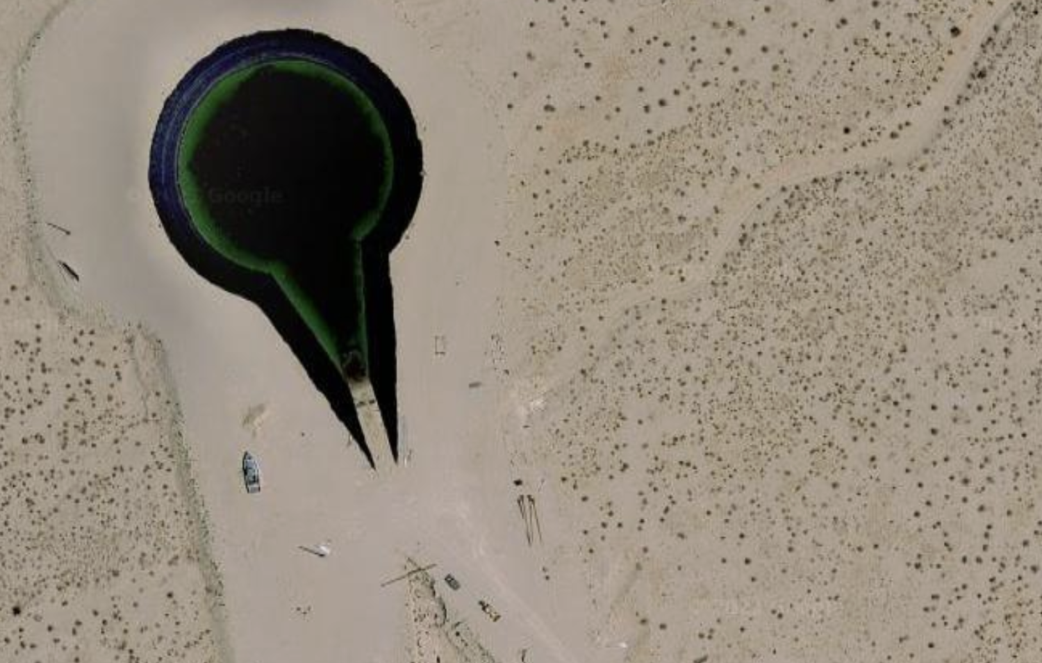UFO Spotted On Google Maps With Tanks And Mystery Crashed Plane In The Desert