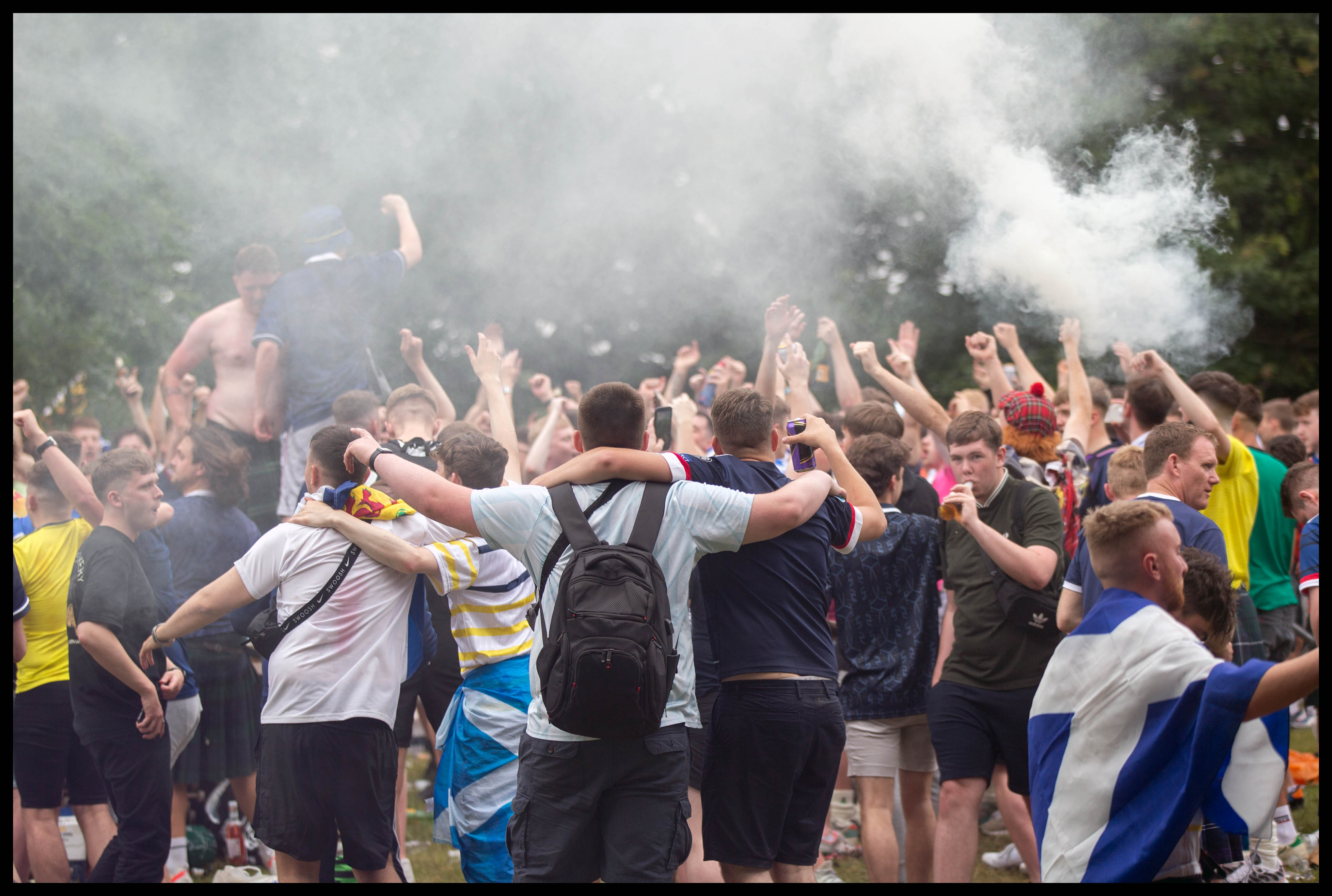 Naked Scotland Fan Led Away By Police In Hyde Park As Supporters Cause Wild Scenes In London