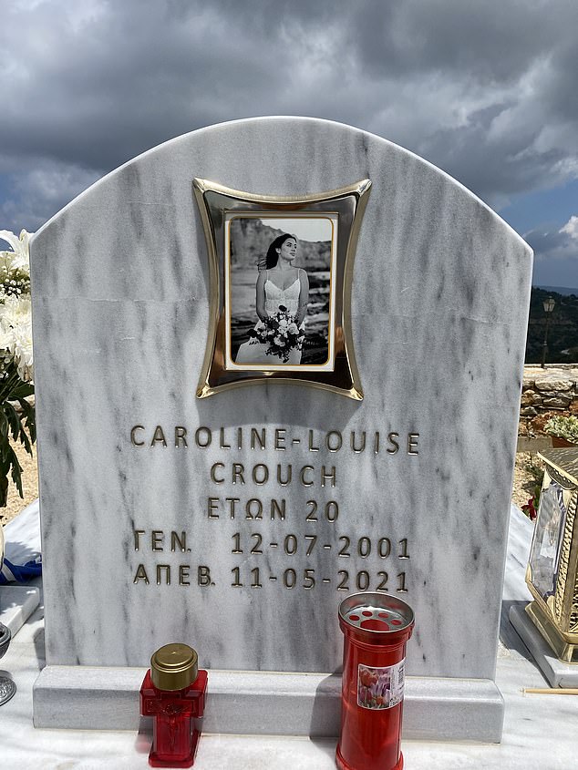 Caroline Crouch was killed in her sleep by scheming husband, smartwatch data reveals, as family consider taking down wedding picture on her gravestone