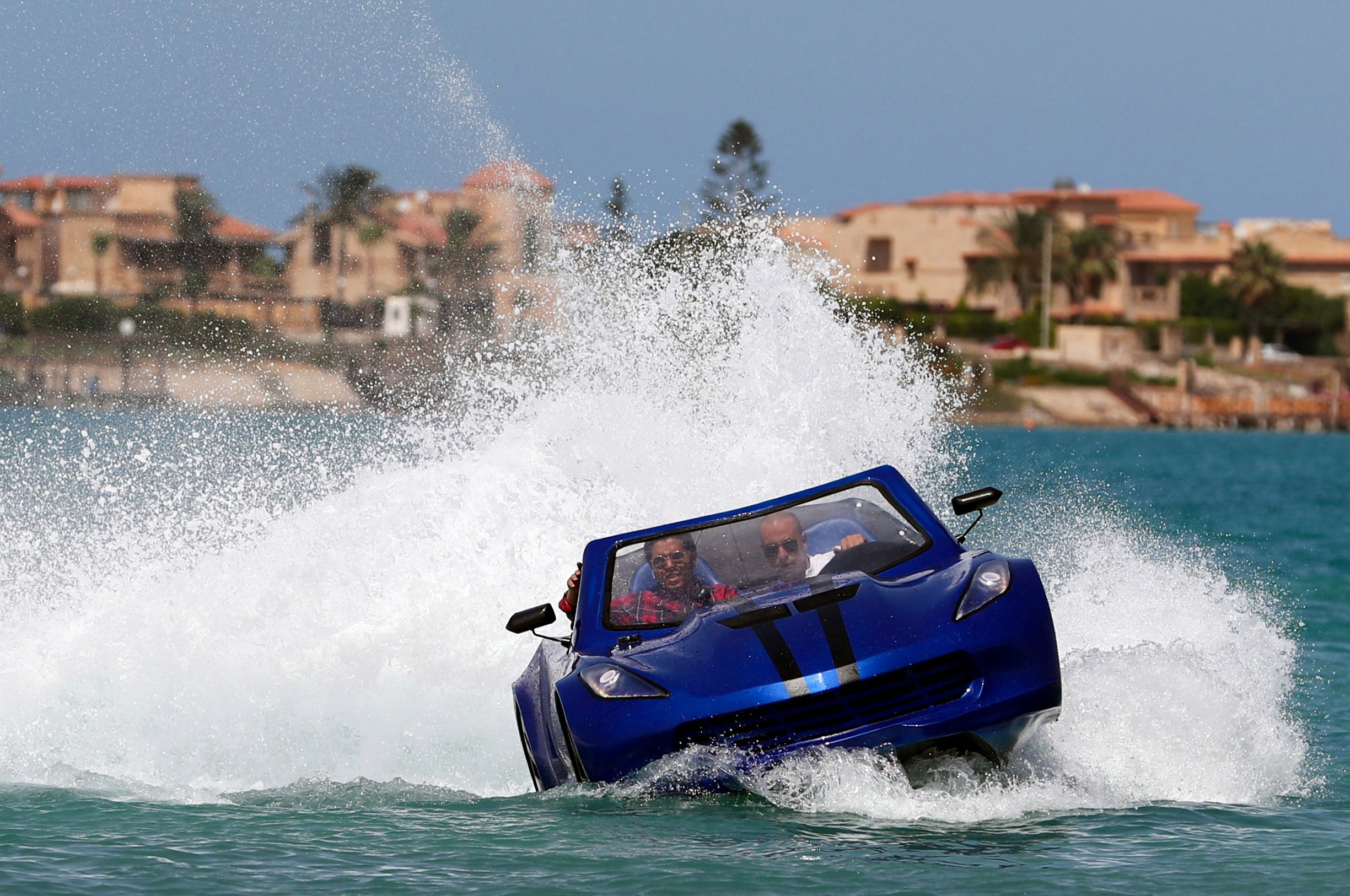 Egyptian inventors build a car that can drive on water