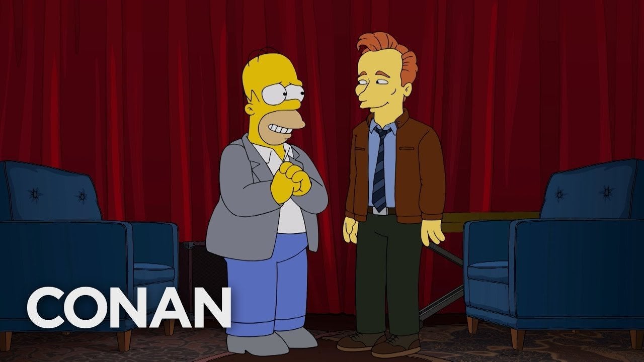 Conan O'Brien Exit Interview Sees Homer Simpson Ruin His Last Hurrah Before Leaving TBS