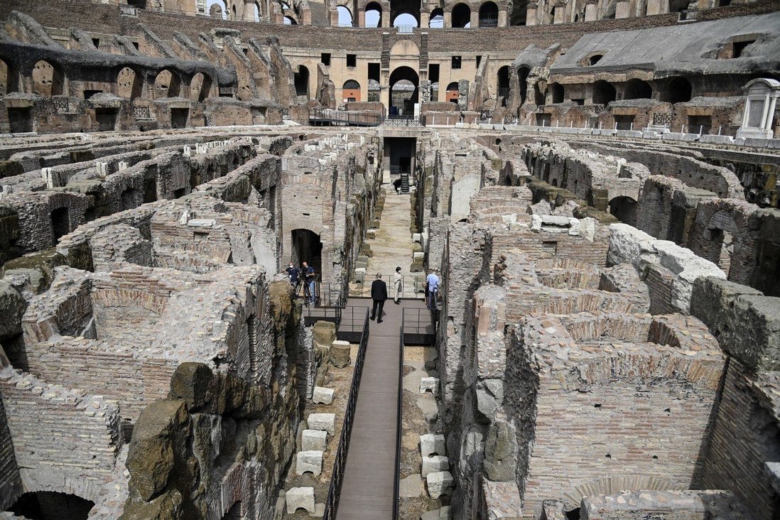 Colosseum’s ancient underground labyrinth restored to grisly splendour in Rome