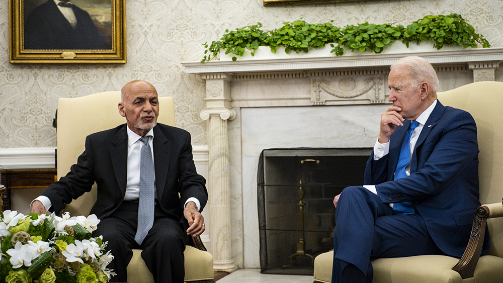 拜登与阿富汗总统加尼在白宫会晤