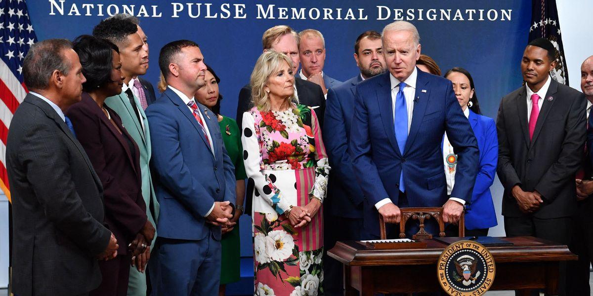 Biden addresses Florida building collapse during pulse nightclub memorial bill signing