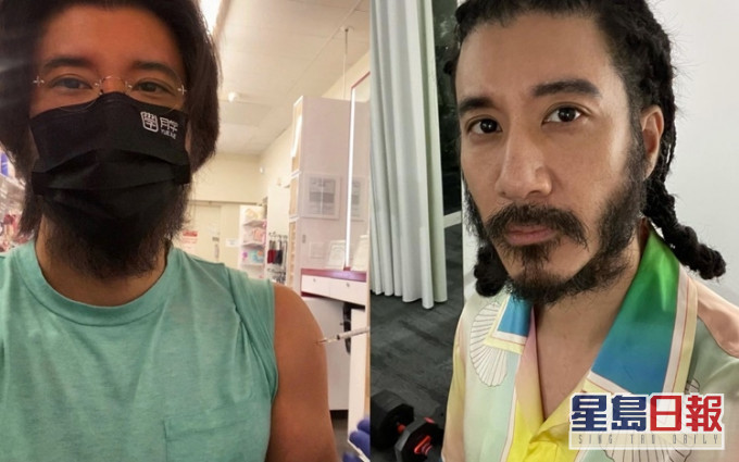 晒颓Look宣佈接种第二剂疫苗　王力宏鬍鬚「炸」出口罩成亮点