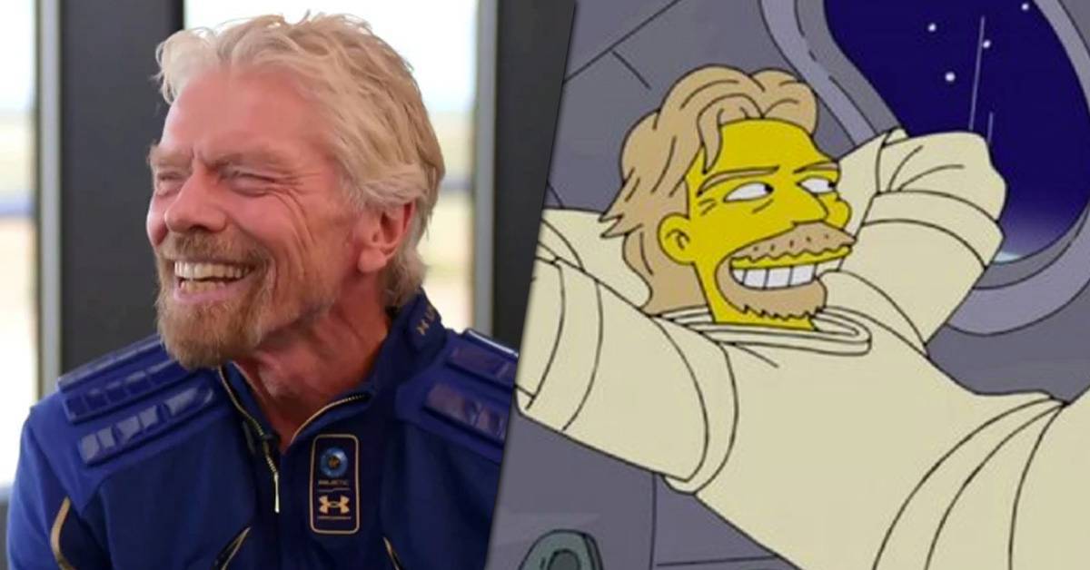 The Simpsons Fans Think Show Predicted Richard Branson's Space Flight
