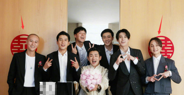 王彦霖大婚伴郎团颜值引争议，尹正憔悴不堪，杨紫前男友光头抢镜