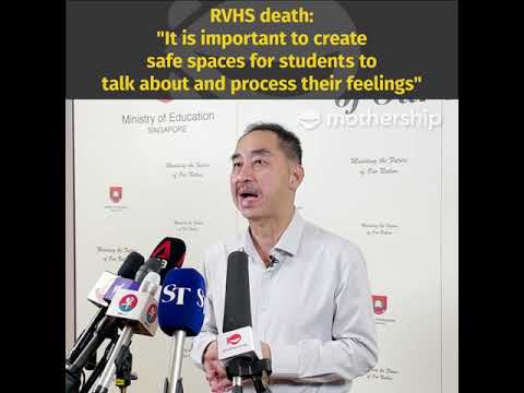 Director-General of Education, Mr Wong Siew Hoong on River Valley High School incident