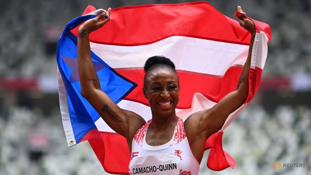 Olympics-Athletics-Puerto Rico's Camacho-Quinn wins gold in women's 100m hurdles