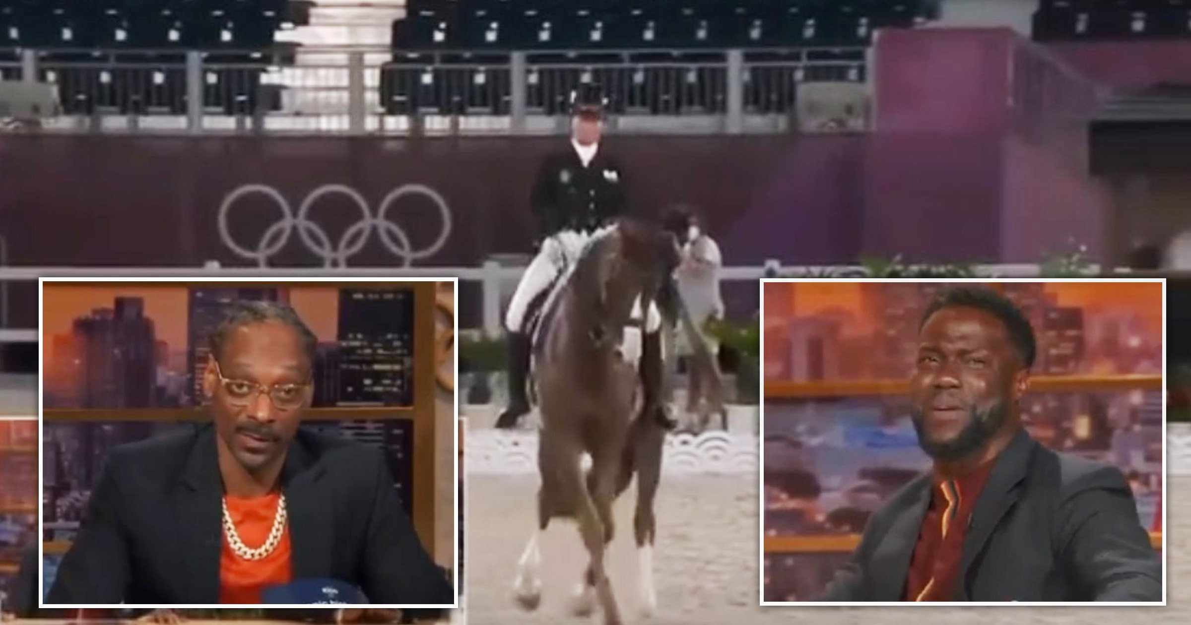 Snoop Dogg’s hilarious commentary for Olympic equestrian event has fans in stitches as he jokes ‘horse is crip walking’