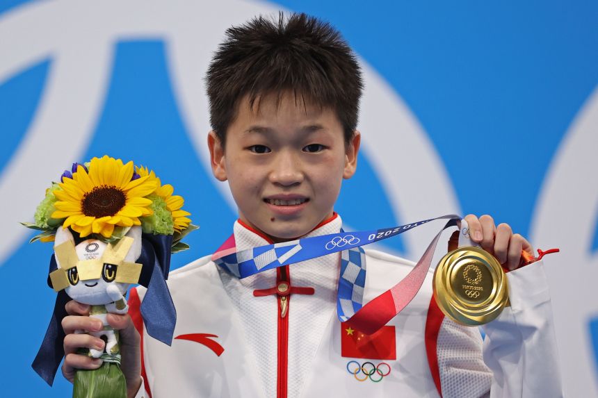 Olympics: China's Quan Hongchan, 14, wins gold in the diving women's 10m platform