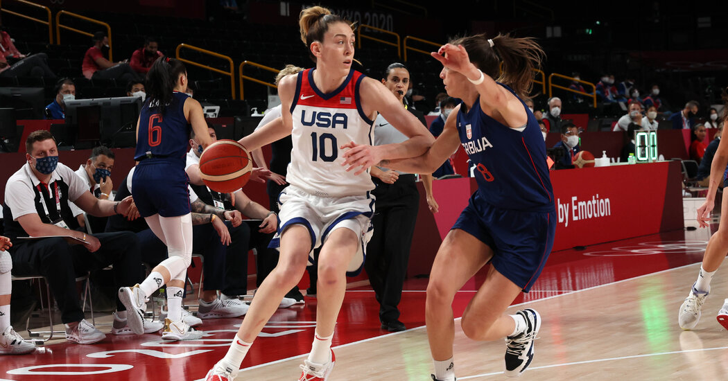 U.S. women’s basketball rolls past Serbia and will play in the gold medal game.