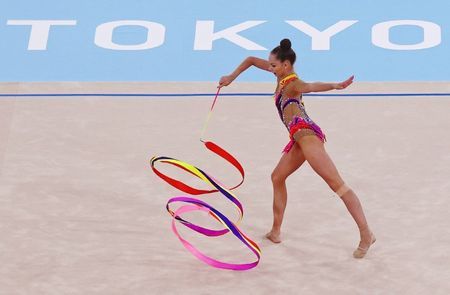 Olympics-Rhythmic Gymnastics-Bloody noses and back surgeries: gymnasts pay high price to compete
