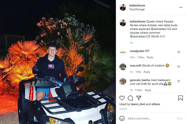 Quad bike ridden by Michael Ballack's son 'flew three feet into the air before crushing and killing him in front of female friend who he had offered to give a ride home'
