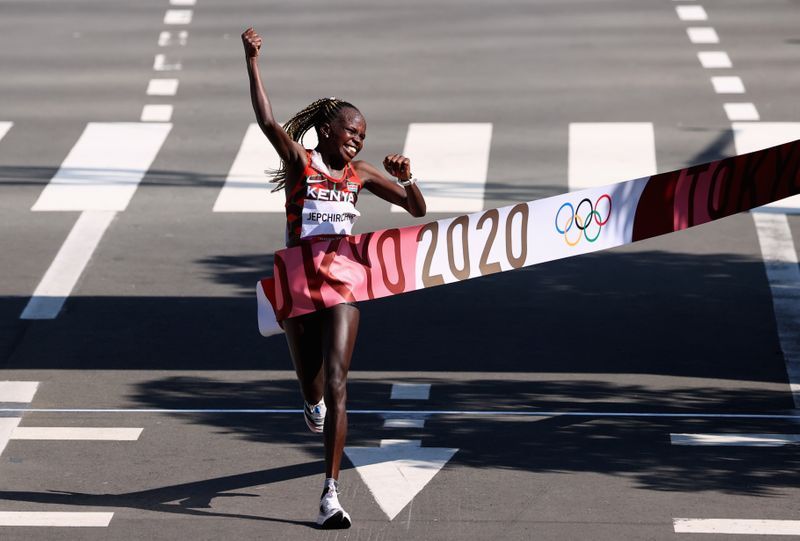 Olympics-Athletics-Kenya's Jepchirchir wins women's marathon gold