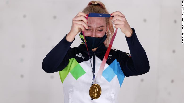 Janja Garnbret becomes first woman to win a climbing gold medal at the Olympics