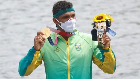 Olympics-Canoe sprint-Queiroz dos Santos says self-belief helped him through tough childhood