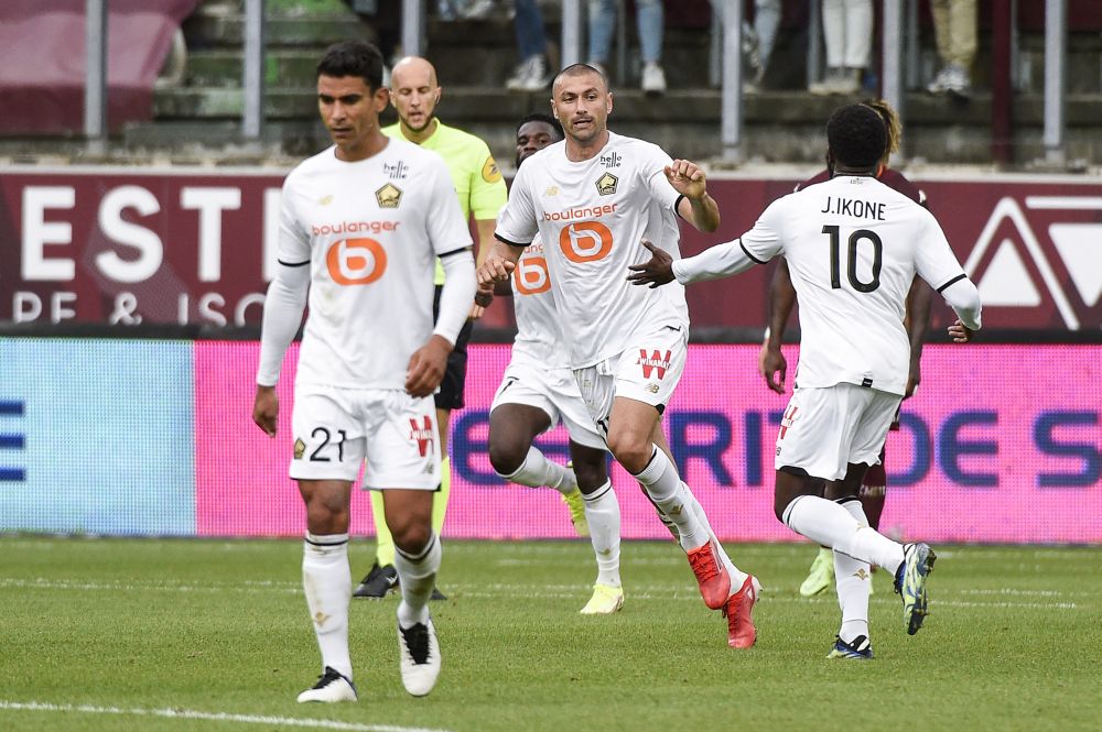 Champions Lille hold Metz as Marseille sink Montpellier