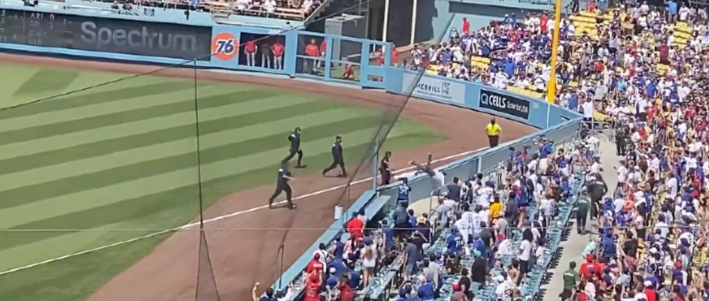The Dodgers Ballgirl Took Out A Fan Who Ran On The Field And Evaded Security