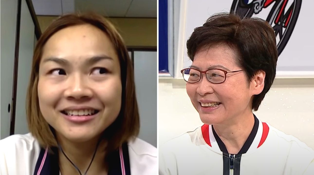 Rejected: Olympic medalist declines Carrie Lam's congratulatory call during live TV interview