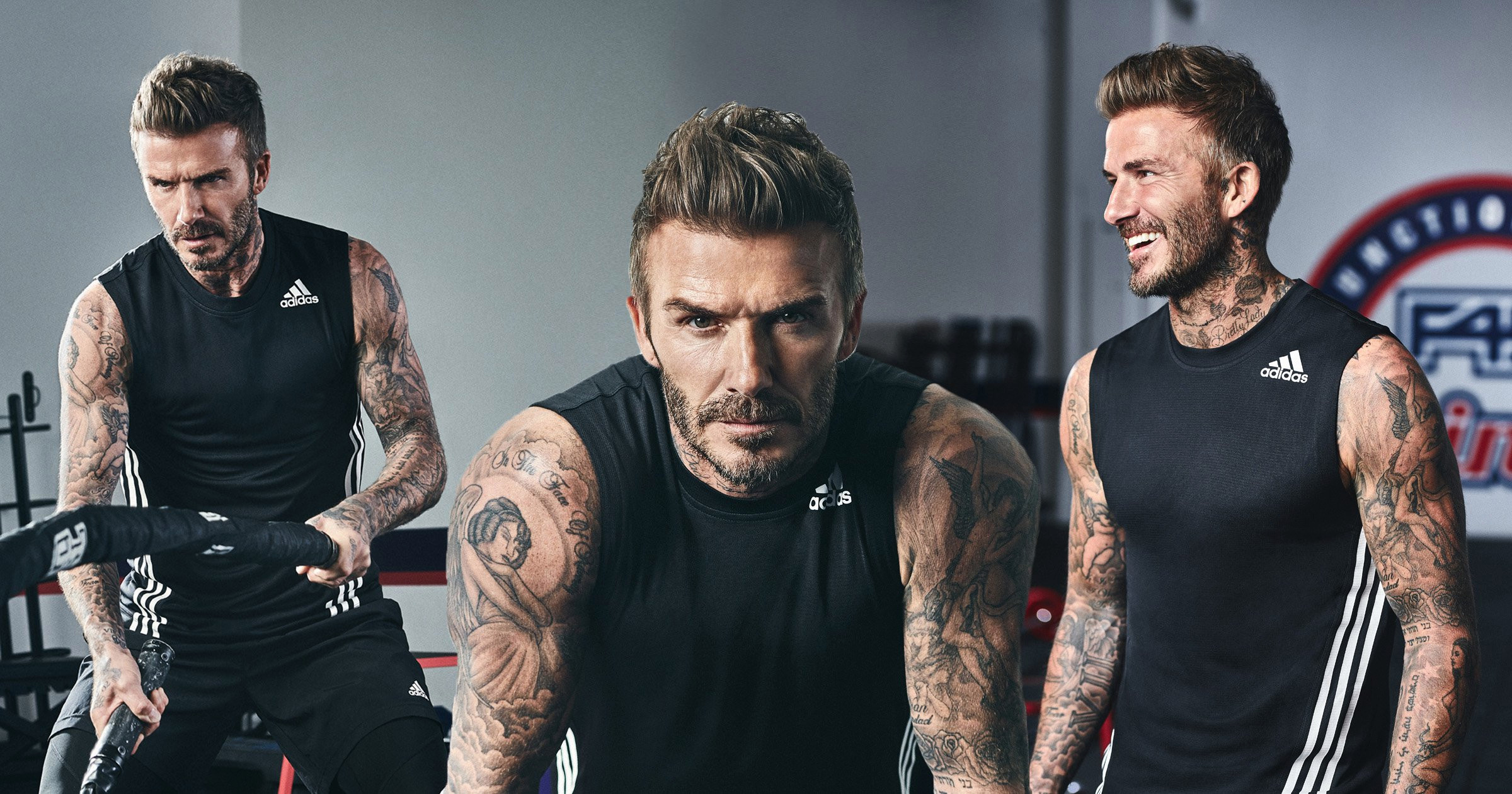David Beckham looks buff as he’s unveiled as the face of fitness brand F45