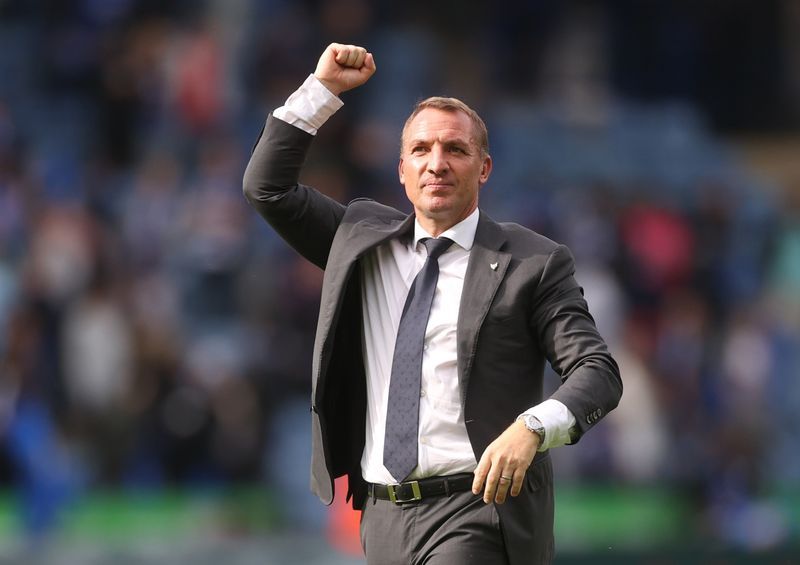 Soccer-Rodgers happy for patient progress at Leicester this season