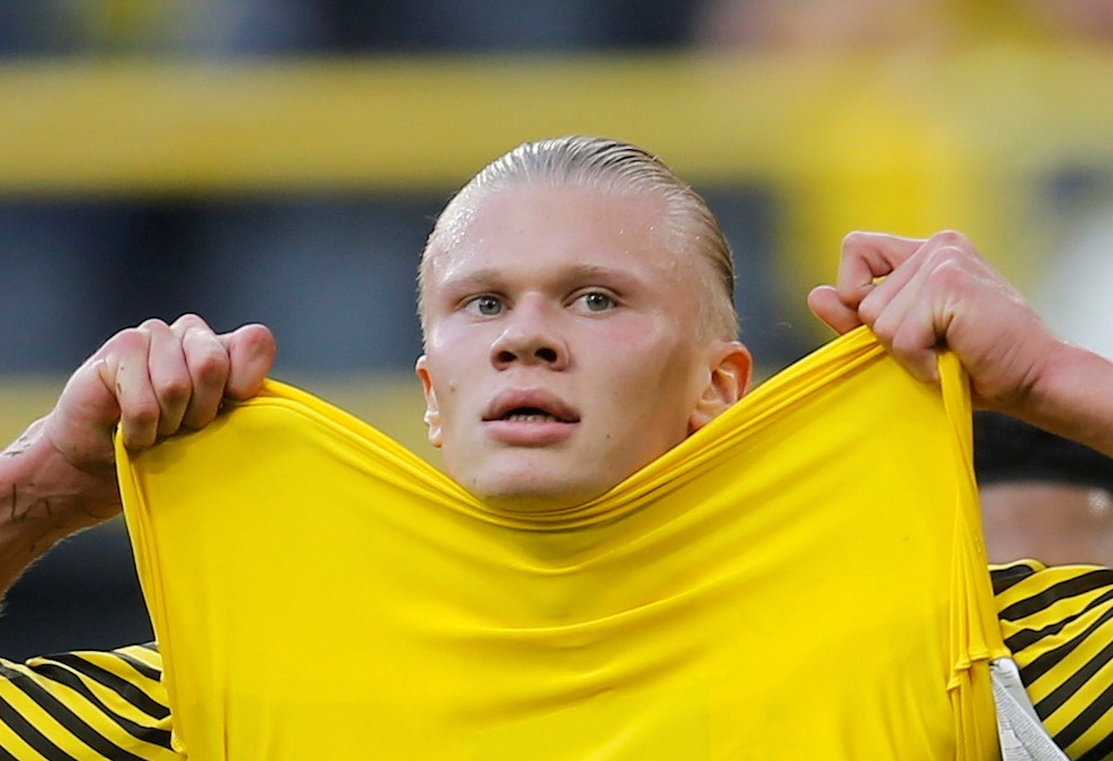 Haaland nets twice, creates three goals as Dortmund rout Frankfurt