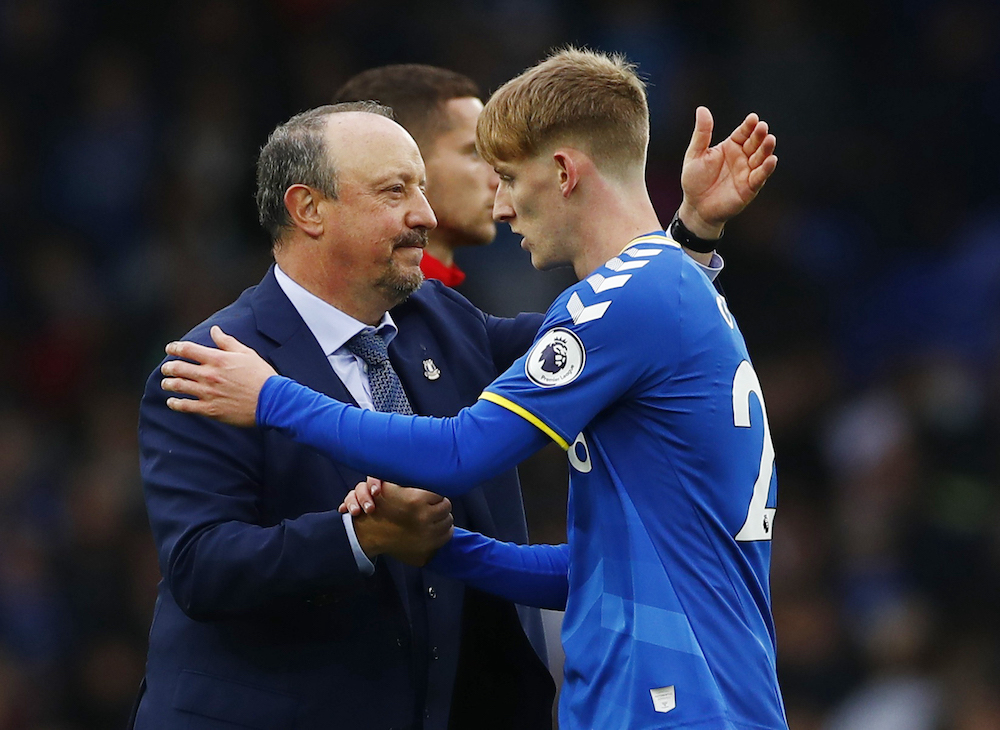Benitez says no more nerves at Goodison, hails Everton fans after win