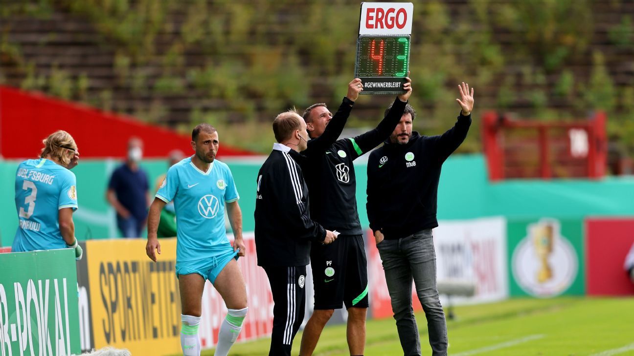Wolfsburg thrown out of German Cup for using too many substitutes