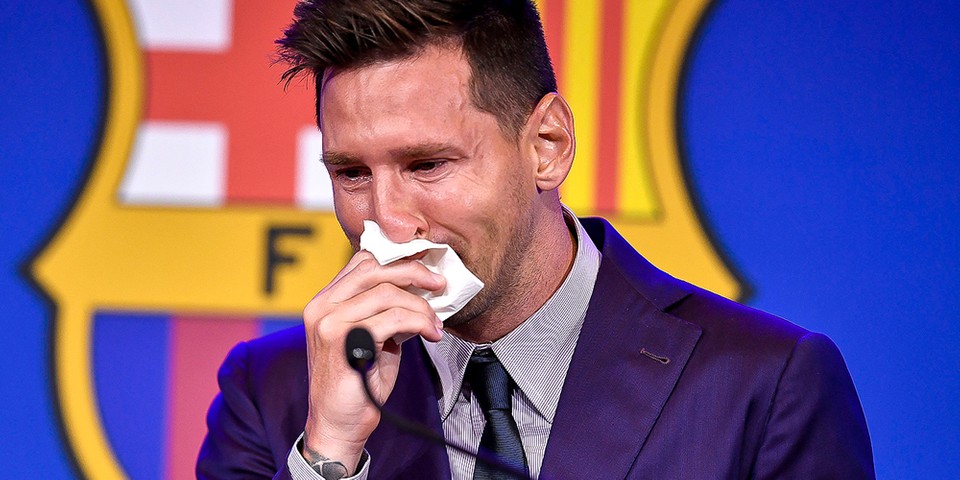 Tissue Used by Lionel Messi During Barcelona Departure Conference Is Being Sold for $1 Million USD