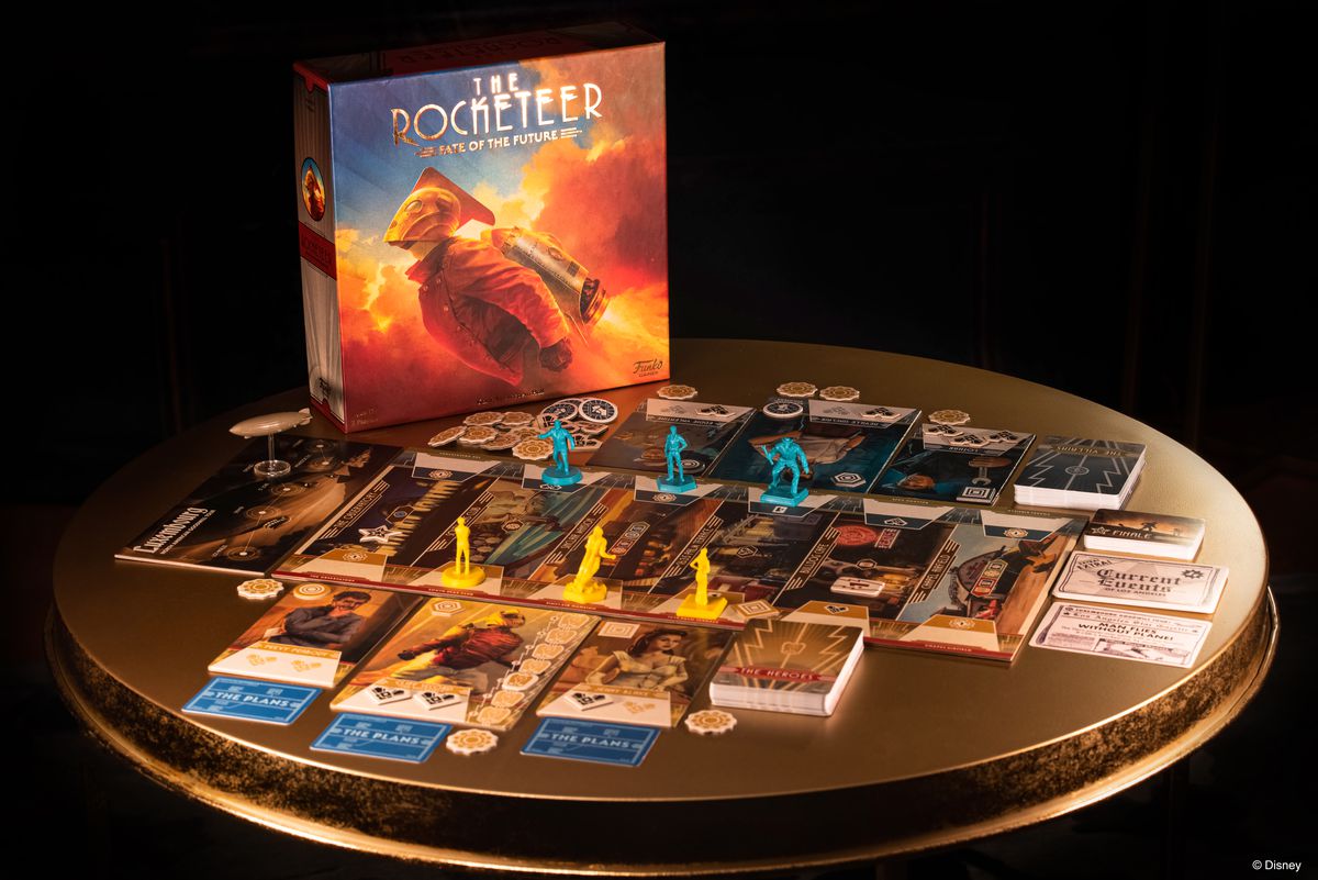 The Rocketeer board game is an art-deco adventure built for two players