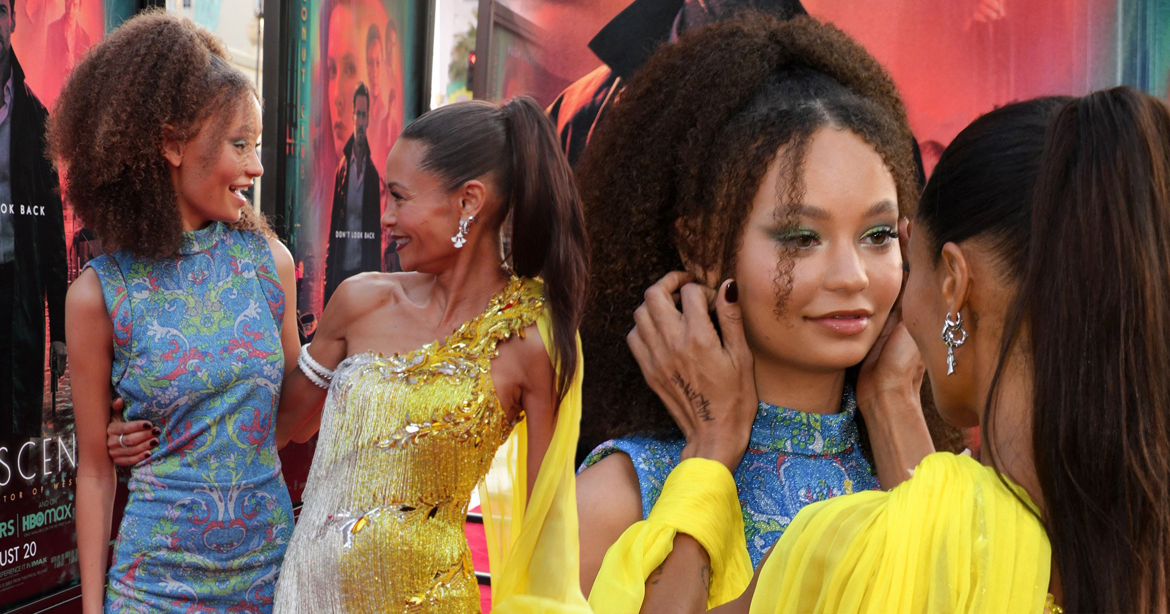 Thandiwe Newton and daughter Nico Parker sparkle in bold dresses at Reminiscence premiere in Los Angeles