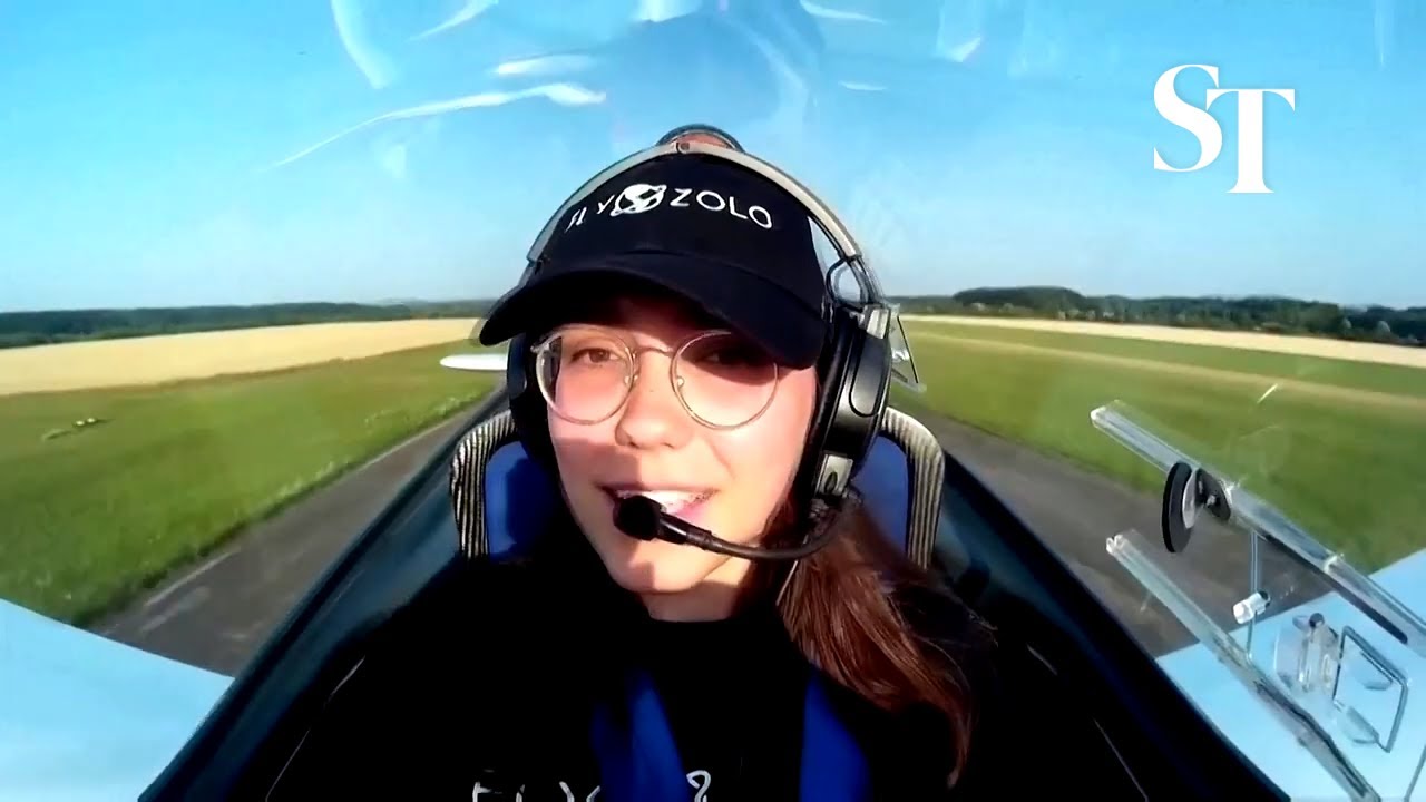 Teenage pilot begins solo round-world record bid