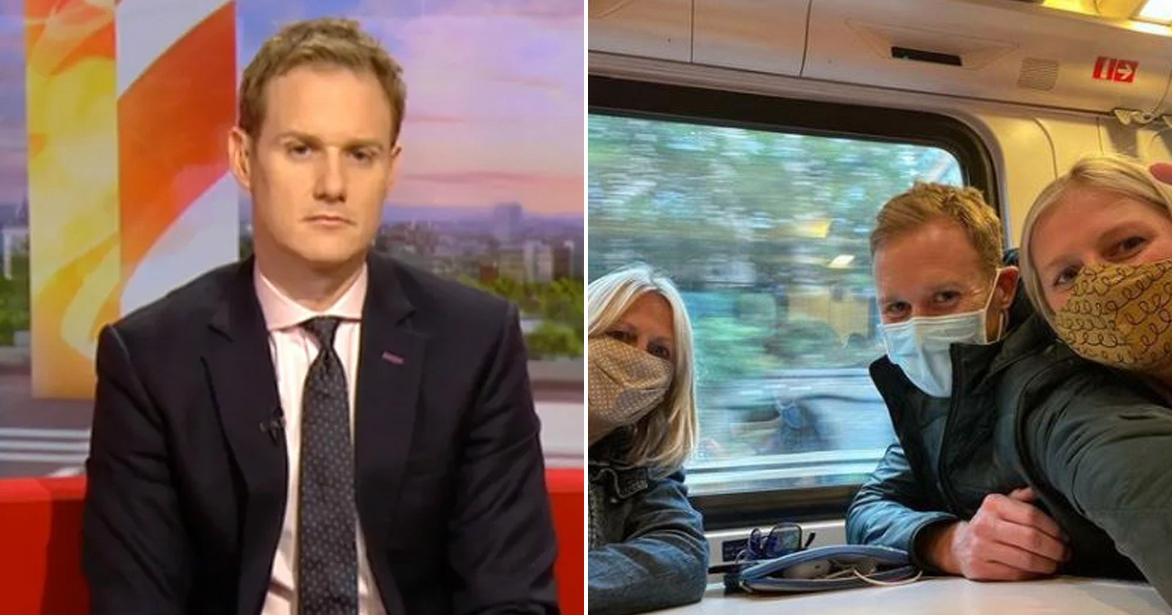 Dan Walker’s chaotic train journey home involves Strictly fans and a stag do