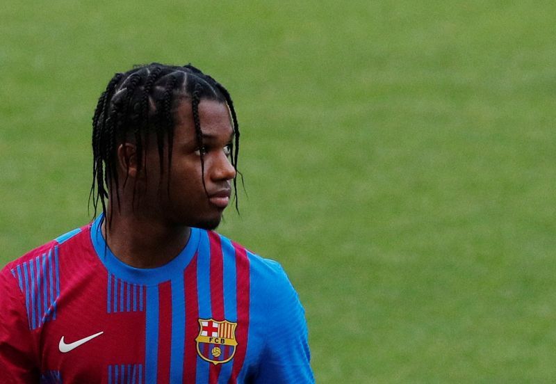Soccer-Barca forward Fati back in training after nine-month injury saga