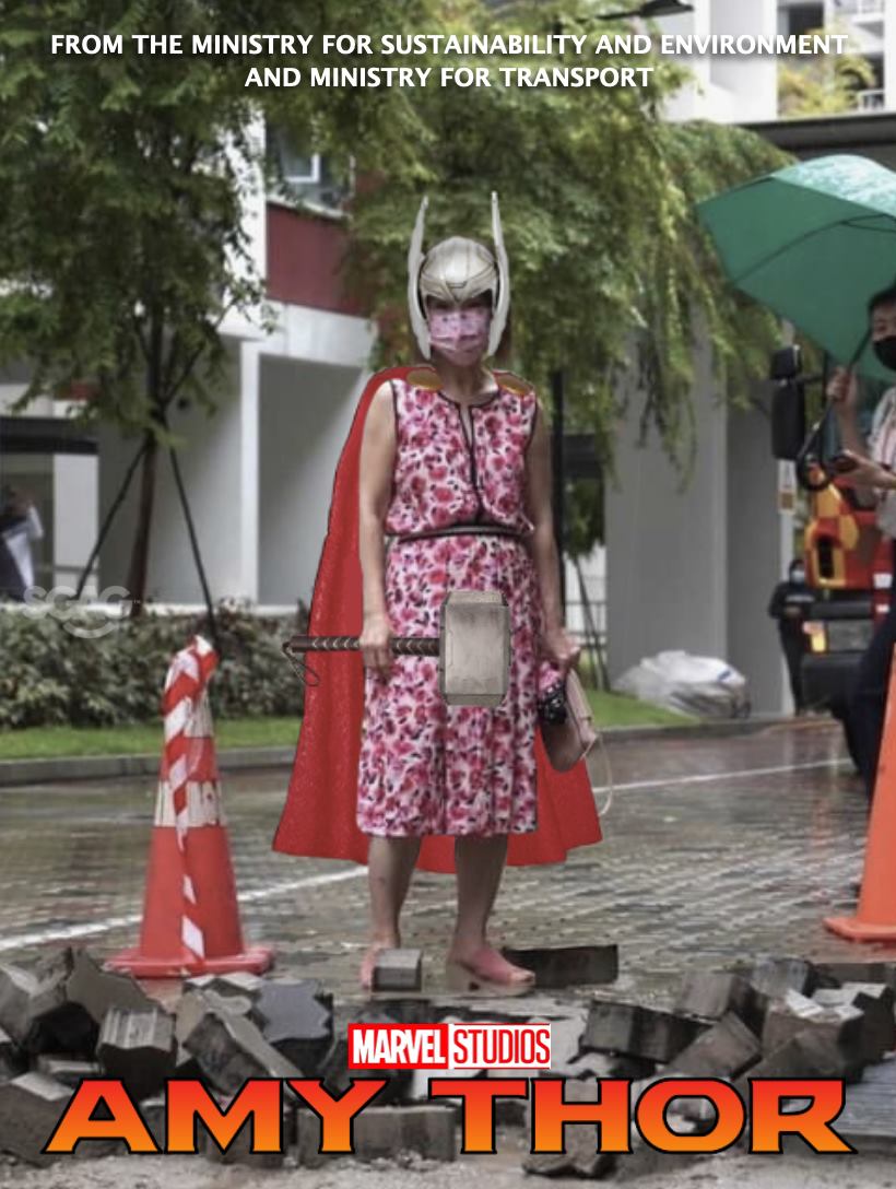 “Mighty Khor” memes abound after lightning strikes manhole at Bukit Batok