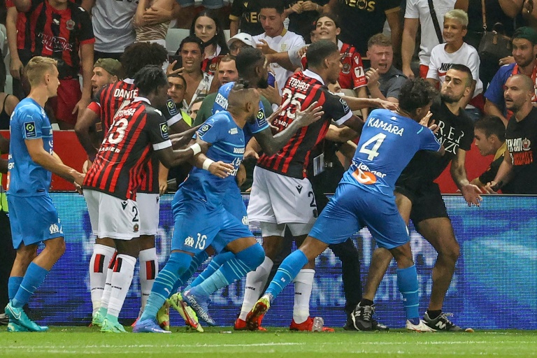 Nice hit with stadium ban, Marseille physio suspended after French mayhem