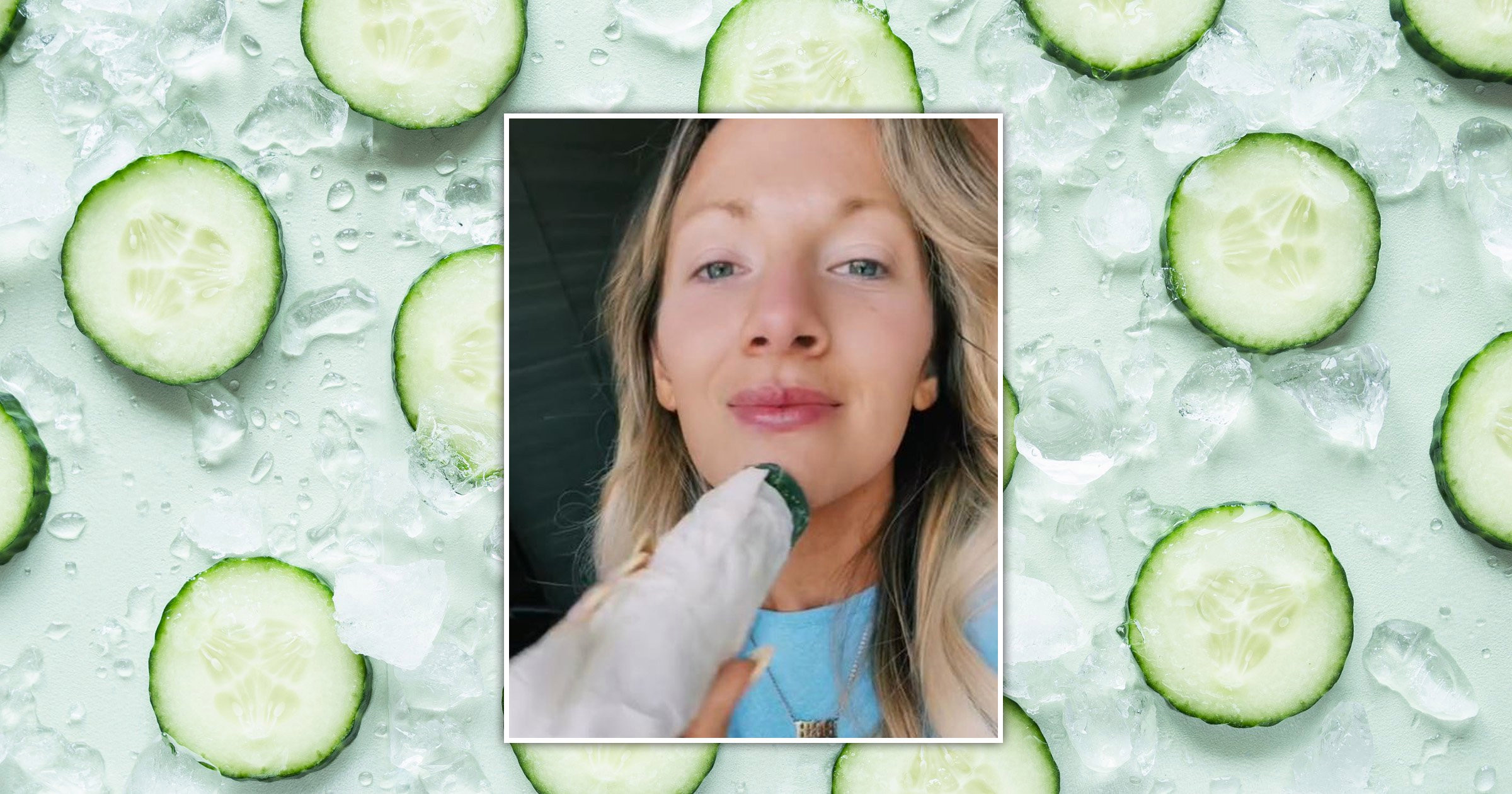 TikTok gurus are using frozen cucumbers on their face instead of jade rollers