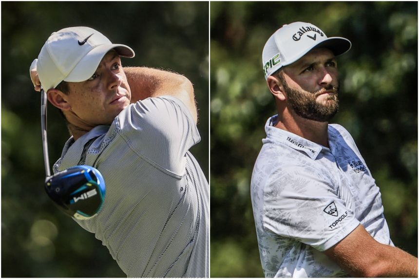 Golf: Top-ranked Rahm, McIlroy tied for BMW Championship lead