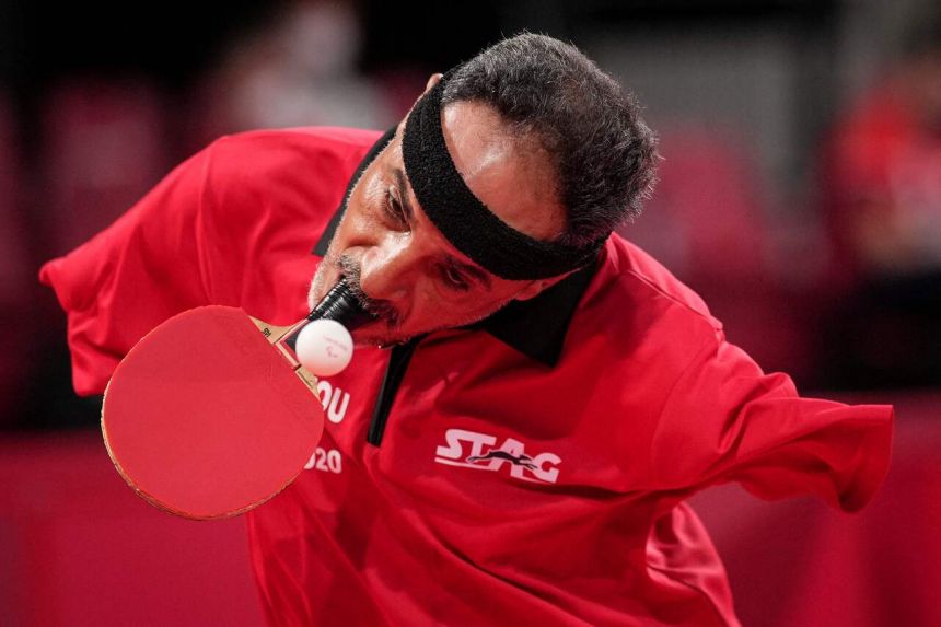 Paralympics: 'There's no impossible,' says Egyptian table tennis player who holds bat in his mouth