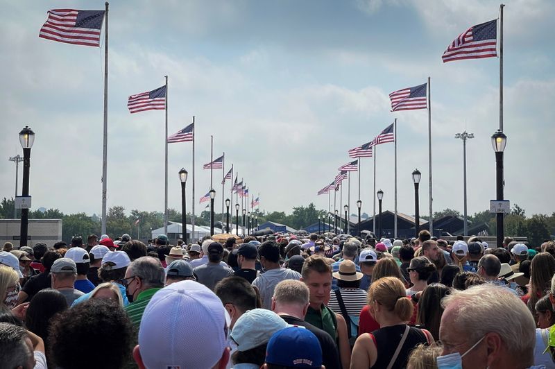 After year away, excited fans return to U.S. Open but confront long lines