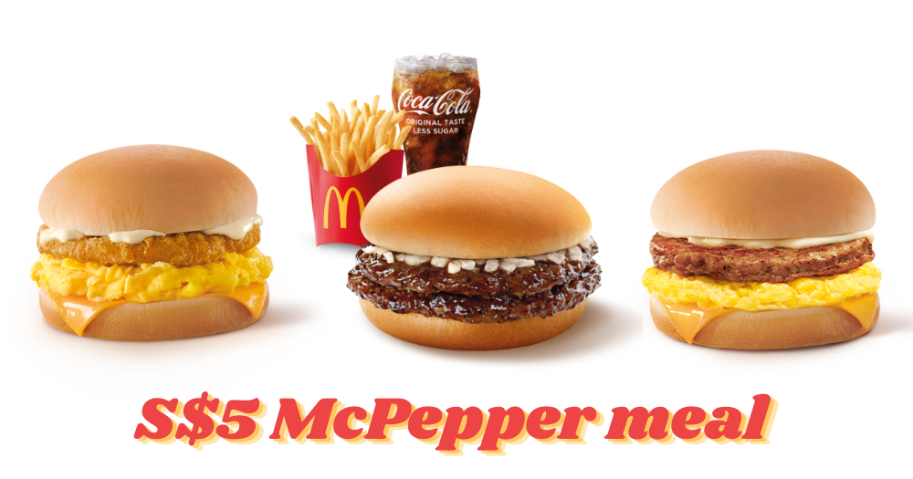 McDonald's S'pore launching McPepper burger & bringing back scrambled egg burgers on Sep. 2