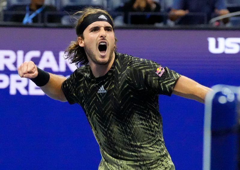 Tennis-Tsitsipas fires 27 aces in second-round win, jeered for bathroom break