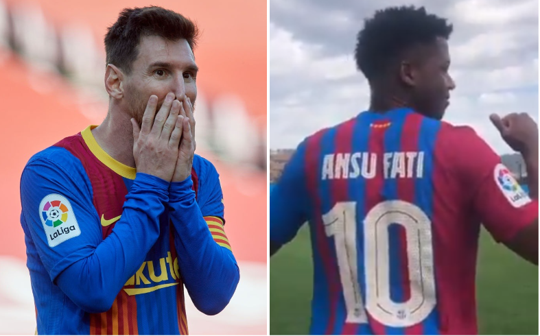 Barcelona hand Lionel Messi’s old shirt number to 18-year-old Ansu Fati